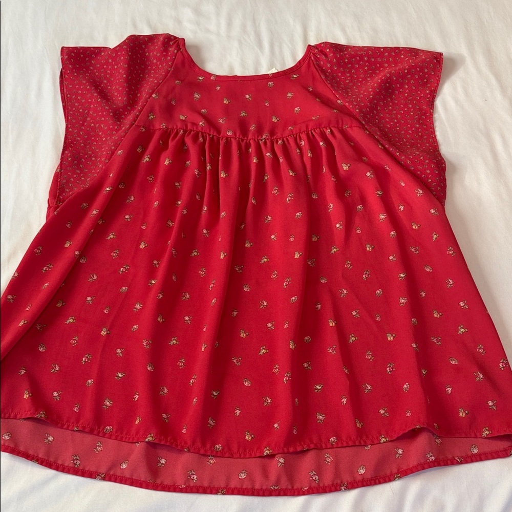 GAP Deep Pink Floral Blouse